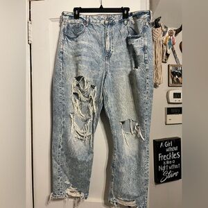 Distressed Light Blue  Jeans